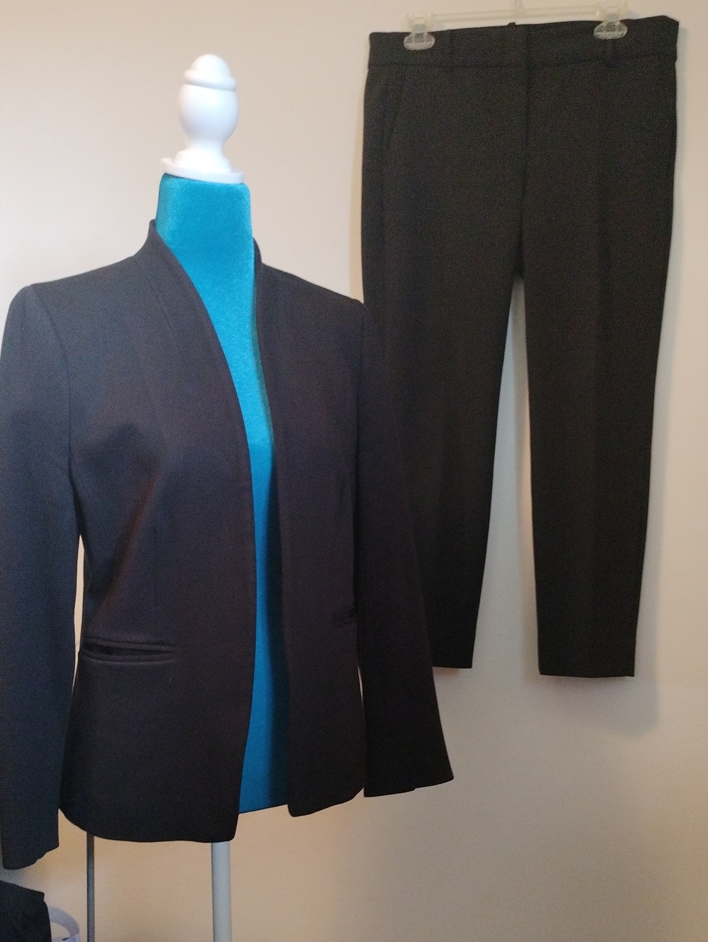👀J. Crew Women's Black Pantsuit Jacket & Trousers🖤